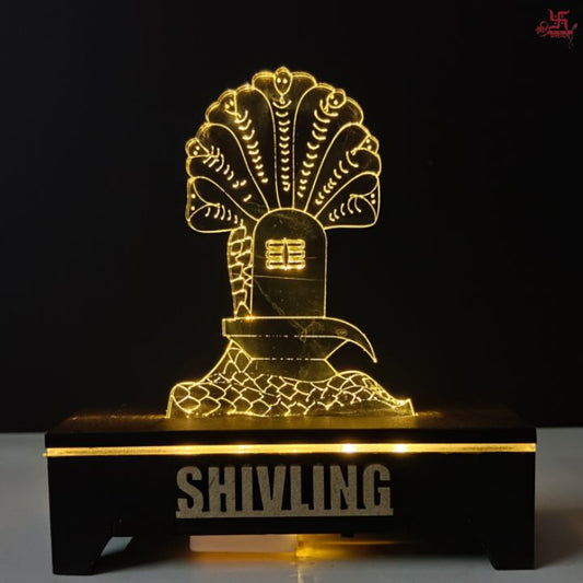 Shivling Acrylic LED Table Lamp for Office and Home Decoration