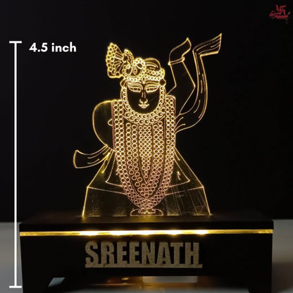 Sreenath Ji Acrylic LED Table Lamp for Office and Home Decoration