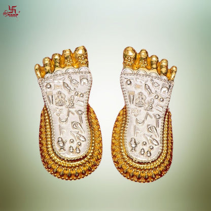 Shri Lakshmi Charan Paduka | 24K Gold and 999 Silver Plated