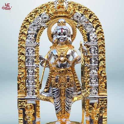 Shri Ram Lalla Gold and Silver Plated Murti For Home, Puja, Office, and Gift