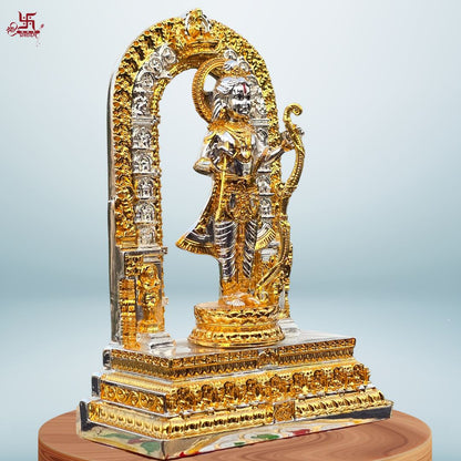 Shri Ram Lalla Gold and Silver Plated Murti For Home, Puja, Office, and Gift