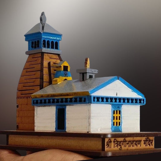 Shri Triyuginarayan Mandir 3D Wooden Model