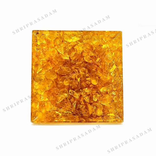 Yellow Citrine Orgone Pyramid Orgonite Pyramid