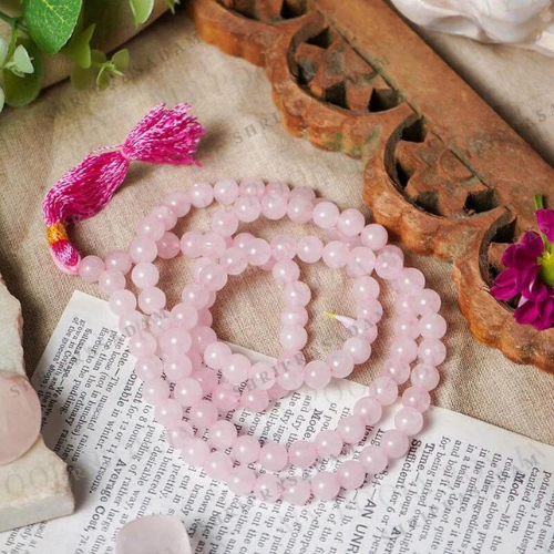 Rose Quartz Crystal Healing Mala (Stone of Love)