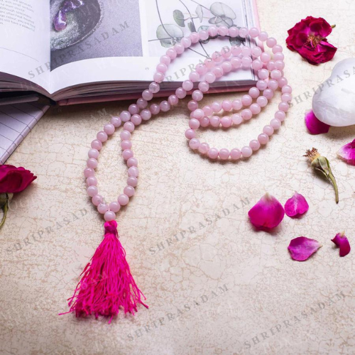 Rose Quartz Crystal Healing Mala (Stone of Love)