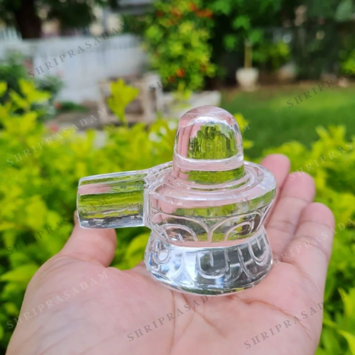 Crystal Clear Sphatik Shivling For Home Mandir