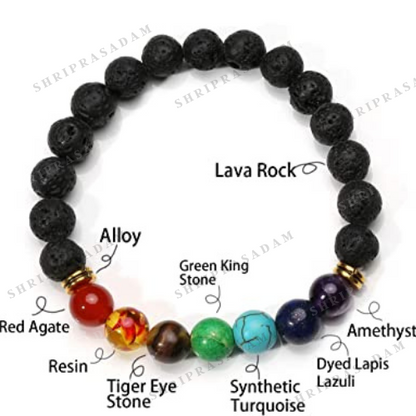 7 Chakra Lava Stone Diffuser Bracelet