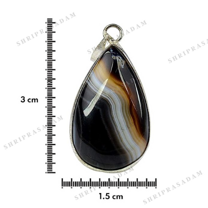 Sulemani Hakik Pendant Drop Shape Crystal Stone Locket