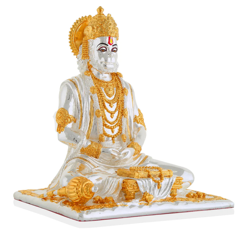 Gold & Silver Coated Hanuman Murti
