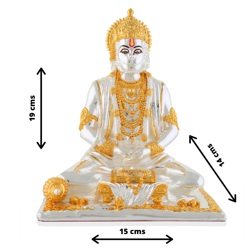 Gold & Silver Coated Hanuman Murti