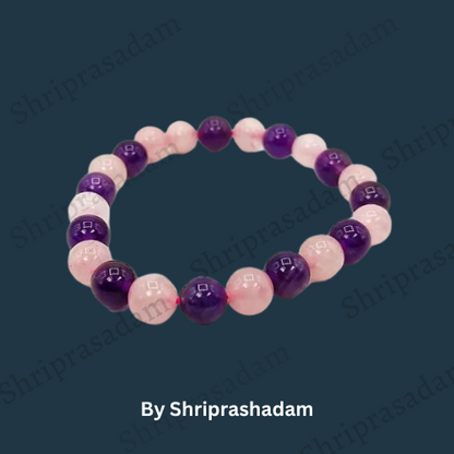 AMETHYST & ROSE QUARTZ BRACELATE