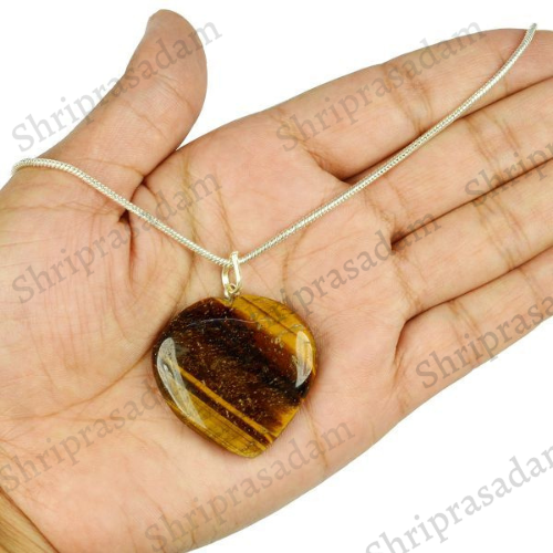 Tiger's Eye Heart Pendant