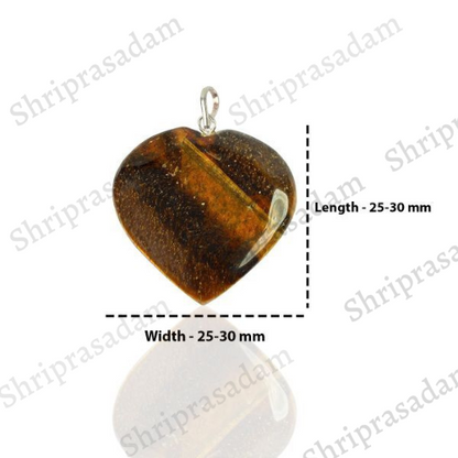 Tiger's Eye Heart Pendant