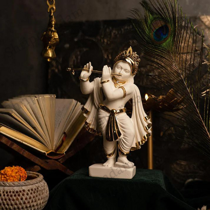 Gracious Lord Krishna Marble Idol