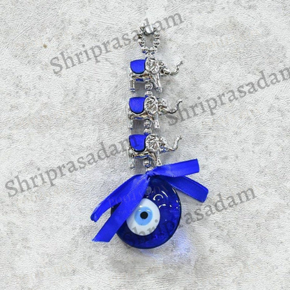 Turkish Evil Eye & Elephants Wall Hanging Protection Amulet