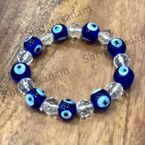 Feng Shui Turkish Evil Eye and Diamond Cut Clear Quartz