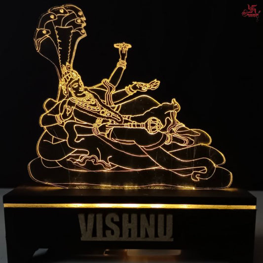 Vishnu Ji Acrylic LED Table Lamp for Office and Home Decoration