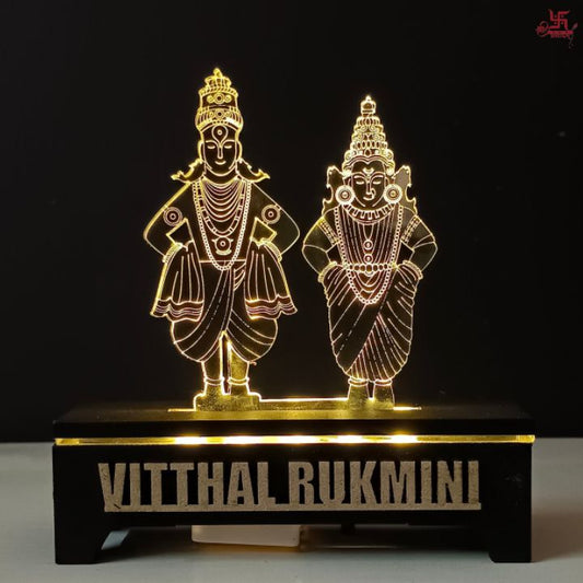 Vitthal Rukmini Acrylic LED Table Lamp for Office and Home Decoration