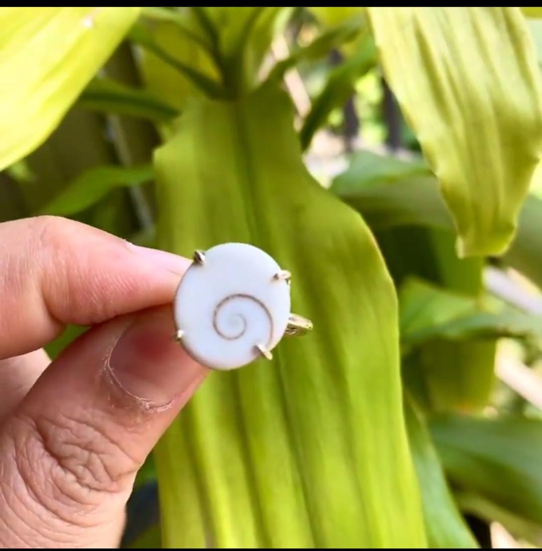 Gomti Chakra Design Ring