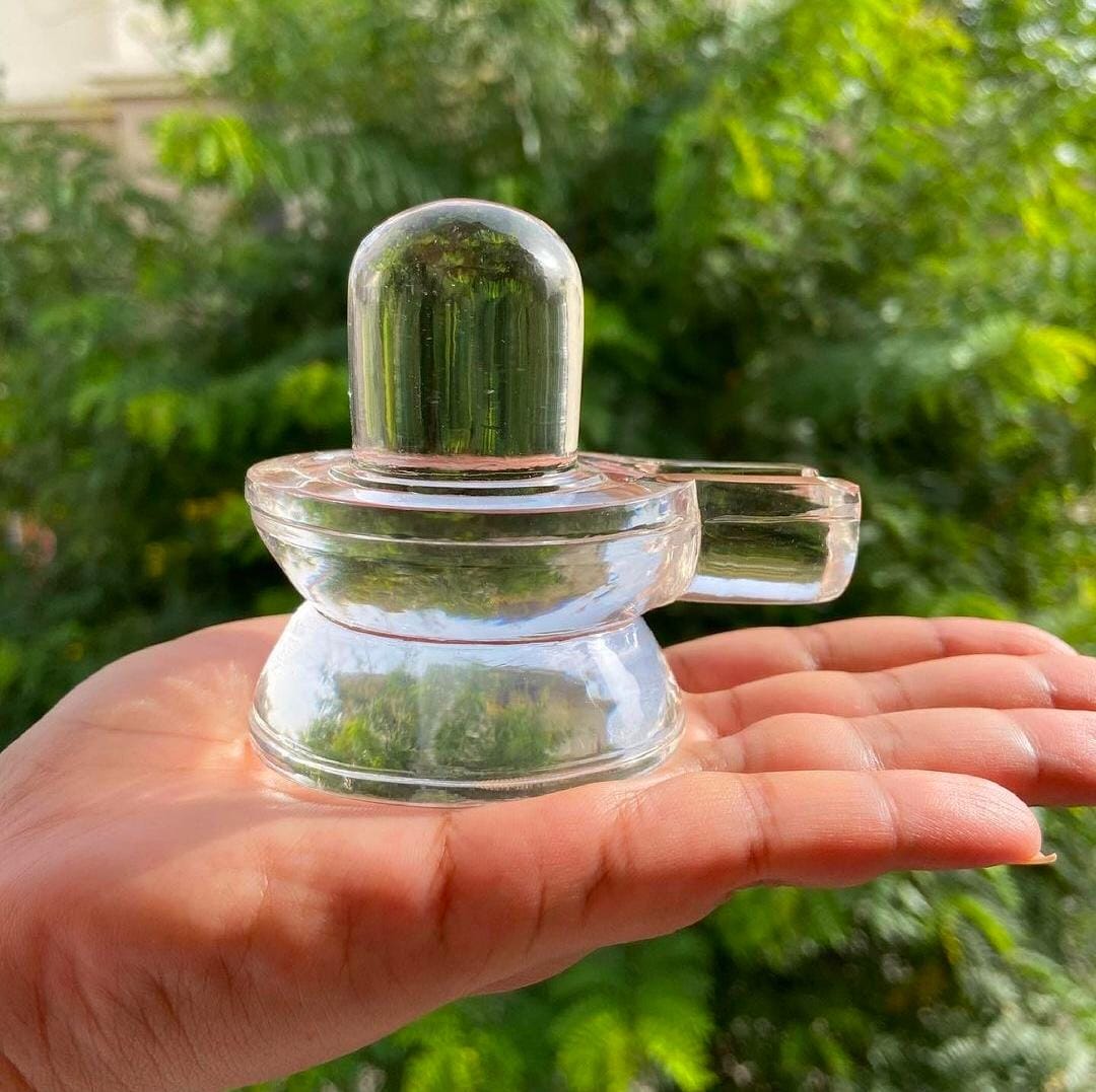 Crystal Clear Sphatik Shivling For Home Mandir