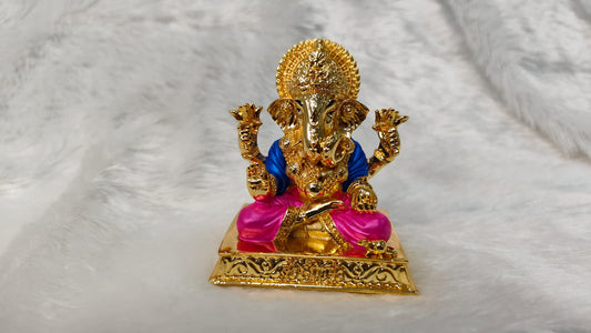 Lord Ganesha Gold & Silver Plated Idol Statue