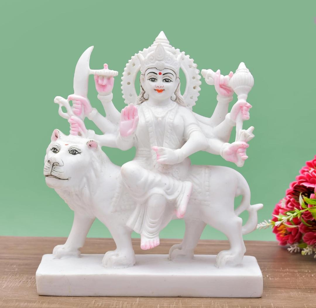 Lord Sherawali Mata Statue for Pooja, Home, Office, Decorations