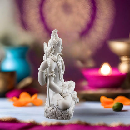 White Marble Shiva Statue