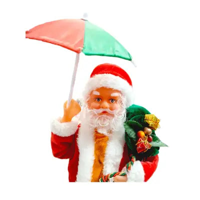 Santa Dancing With Umbrella Toy for Christmas Decoration & Gifting