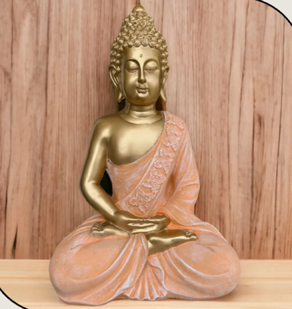 Pink Meditation Buddha Statue for Home and Gift