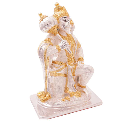 Pure Gold and Silver coated Hanuman Idol