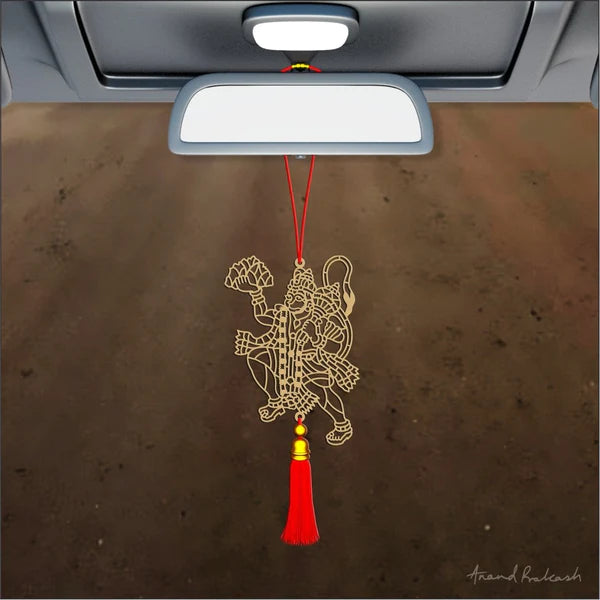 CAR HANGING GOLDPLATED - SRI HANUMAN