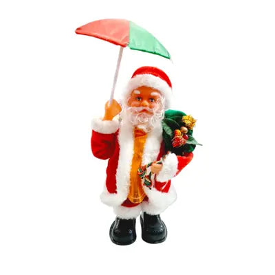 Santa Dancing With Umbrella Toy for Christmas Decoration & Gifting