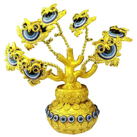 Decorative Evil Eye Tree Amulet for good luck | Centerpiece Ornament for Home & Office