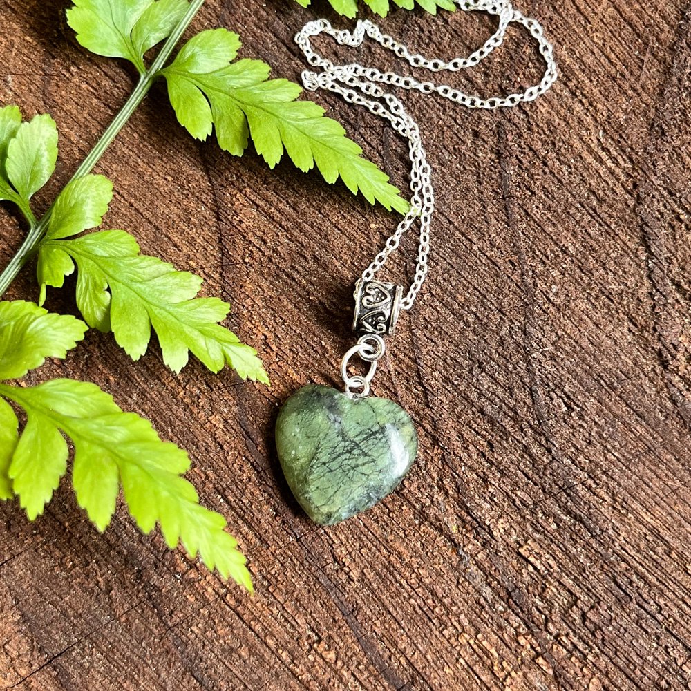 Jade Heart Necklace for Peace