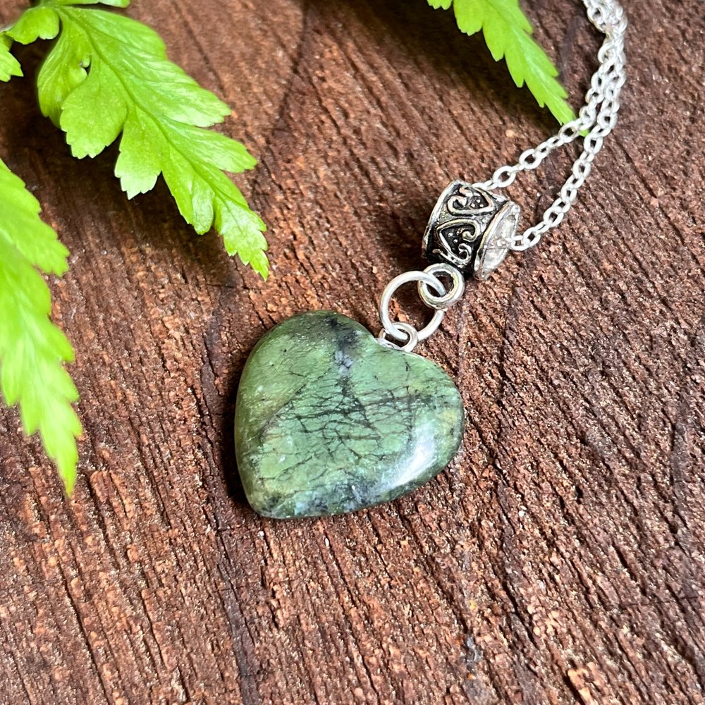 Jade Heart Necklace for Peace