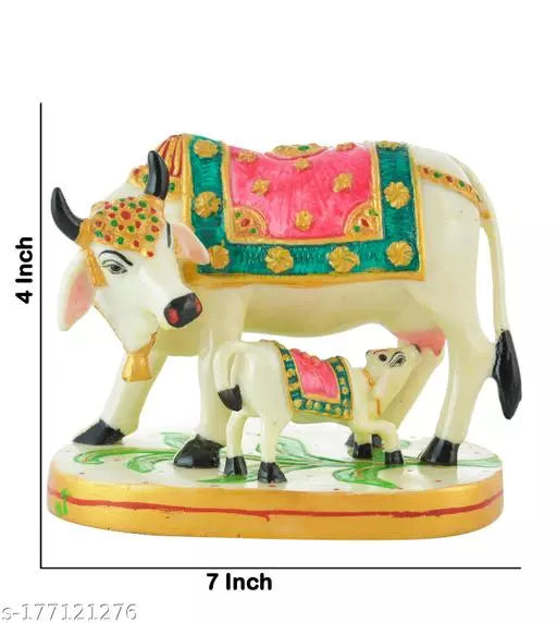 Handicraft Cow with Calf Idol