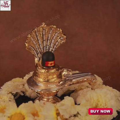 Pure Gold And Silver Plated Shivling