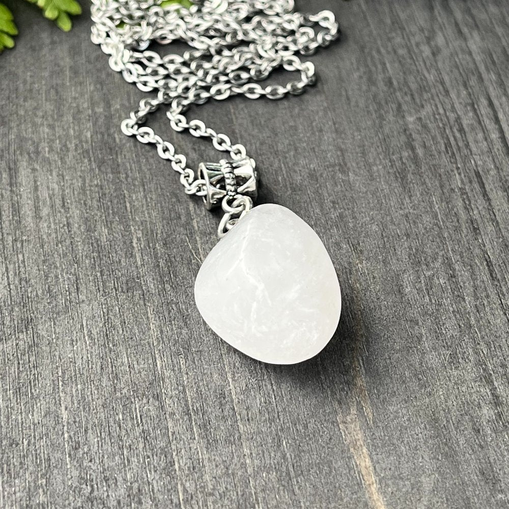 Quartz Natural Cut Gemstone Necklace