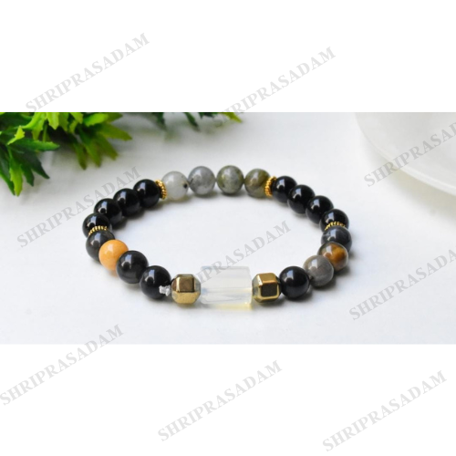 Mens Beaded Gemstone Bracelet