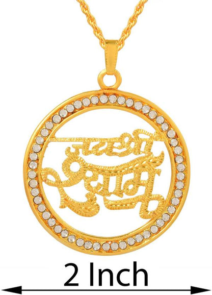 Jai Shri Shyam Khatu Shyam chain pendant Hindu God Temple Gold-plated Alloy Pendant Set