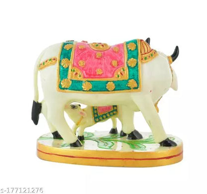 Handicraft Cow with Calf Idol