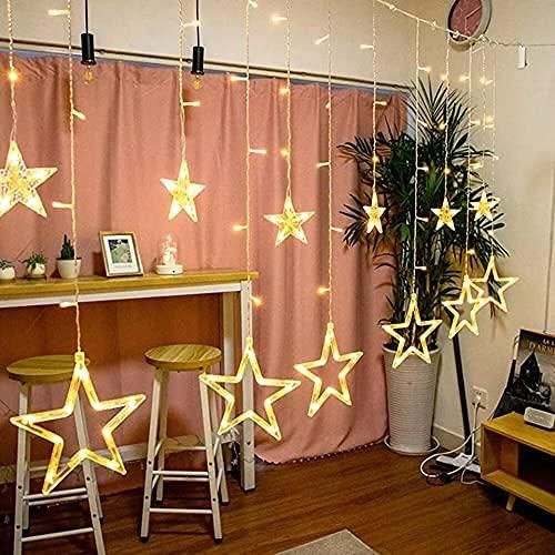 Window Curtain Lights Star Lights Decoration