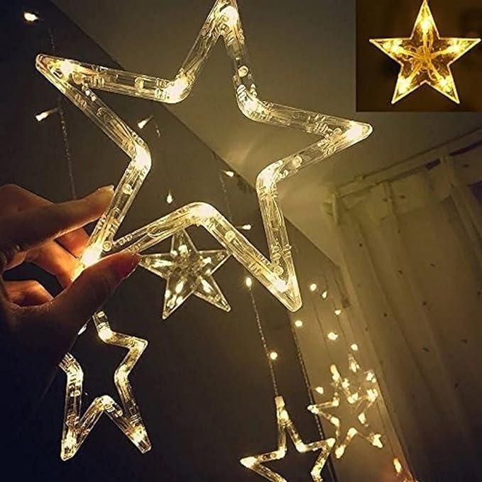 Window Curtain Lights Star Lights Decoration