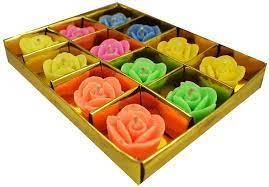Small Decorative Rose Candles (Pack of 12)