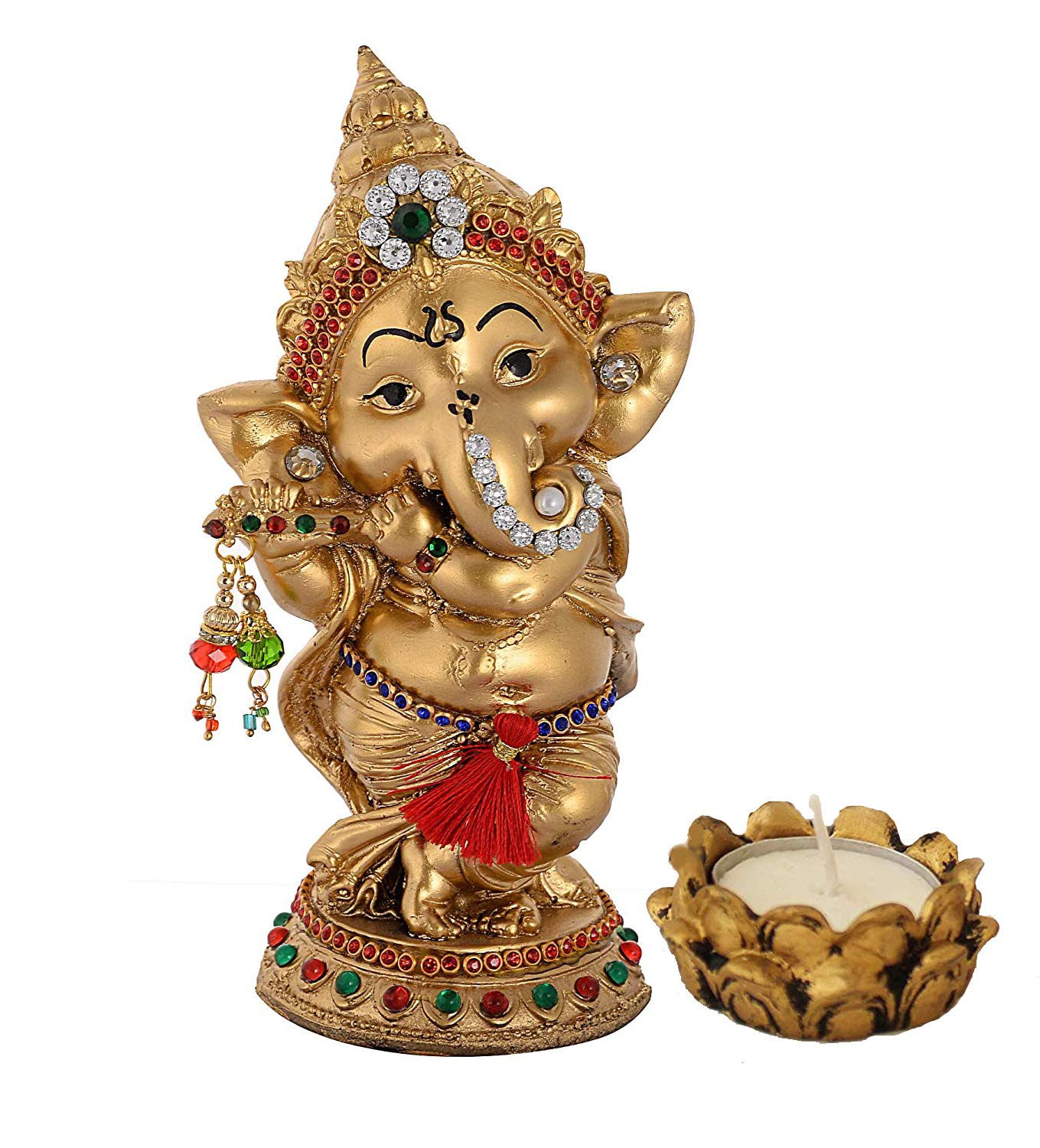 999 Pure Silver Ganesha Idol with a Ladoo Round– PAAIE