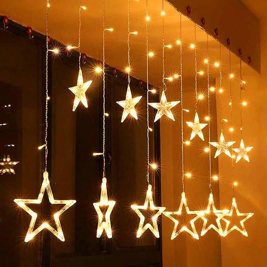 Window Curtain Lights Star Lights Decoration