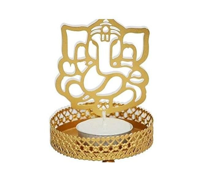 Light Shadow Ganesh Ji Tea Light Candle Holder for Home Decor