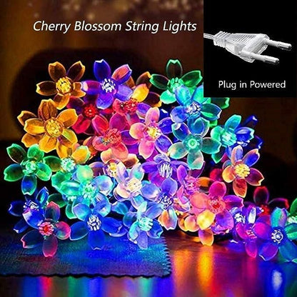 40 Led Blossom Flower Decoration Lights Plug in Fairy String Lights