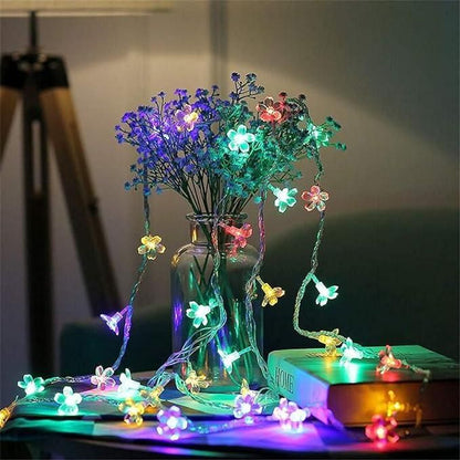 40 Led Blossom Flower Decoration Lights Plug in Fairy String Lights