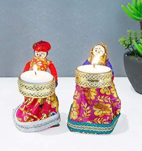 Puppet Tealight Holder (Multicolor, Pack of 4)